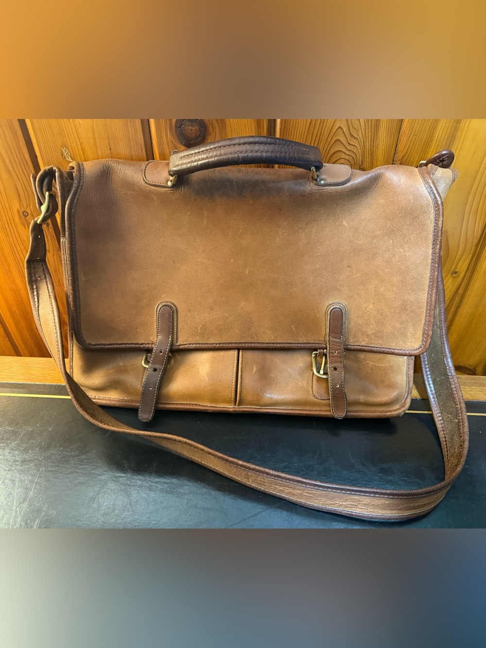Vintage Coach Leather Messenger Bag